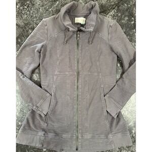 Anthropologie Saturday/Sunday Womens Quinn Tie Back Textured Jacket Grey Size XS